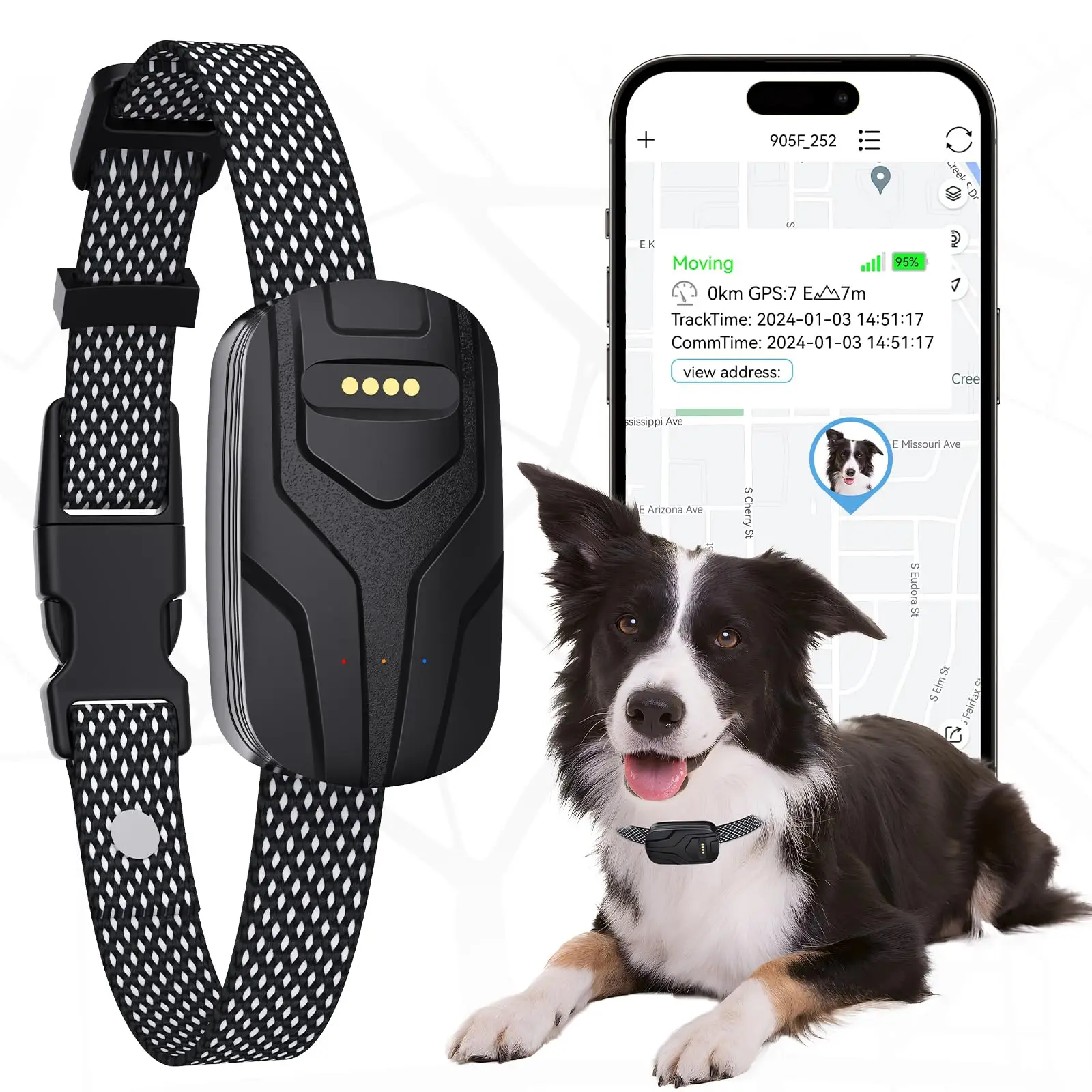Outdoor Long Distance Accurate Professionnel Tracker GPS Wifi 4G Smart Real Time Location Tracker Collar For Pet Dog Cat Animals
