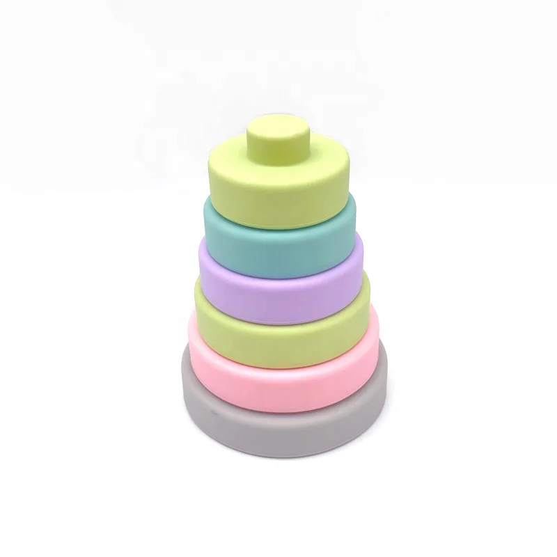 Силиконовые мягкие строительные складные игрушки, обучающие сенсорные игрушки Монтессори для младенцев