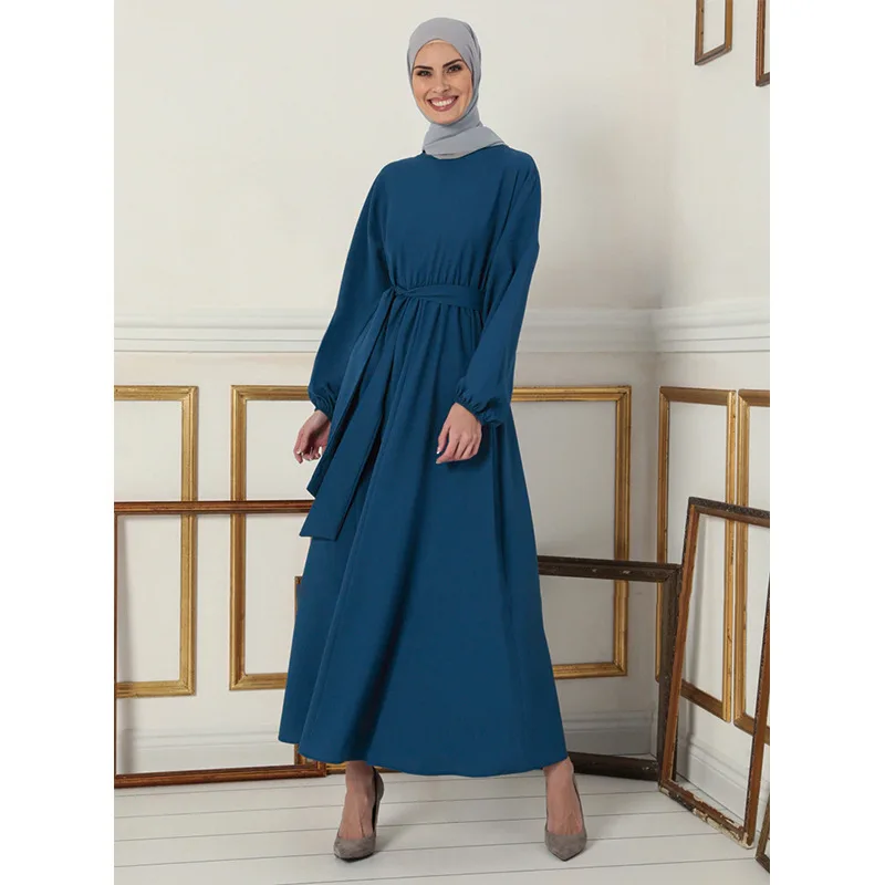 Arabic Silk Abaya dress Muslim Dresses in Dubai Islamic Clothing For Women Muslim Fashion Satin abaya women muslim dress