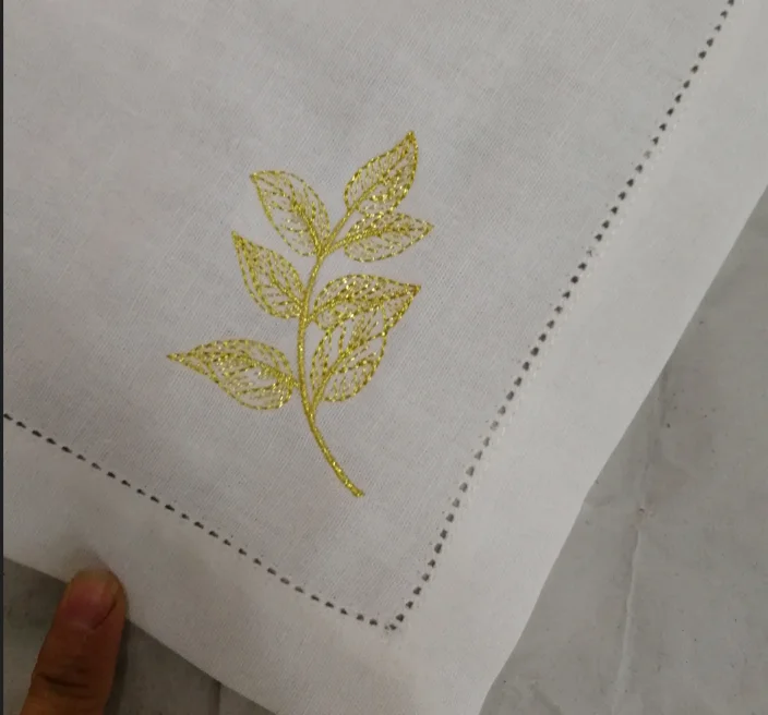high quality cheap linen cotton fabric napkins embroidery for different customized needs