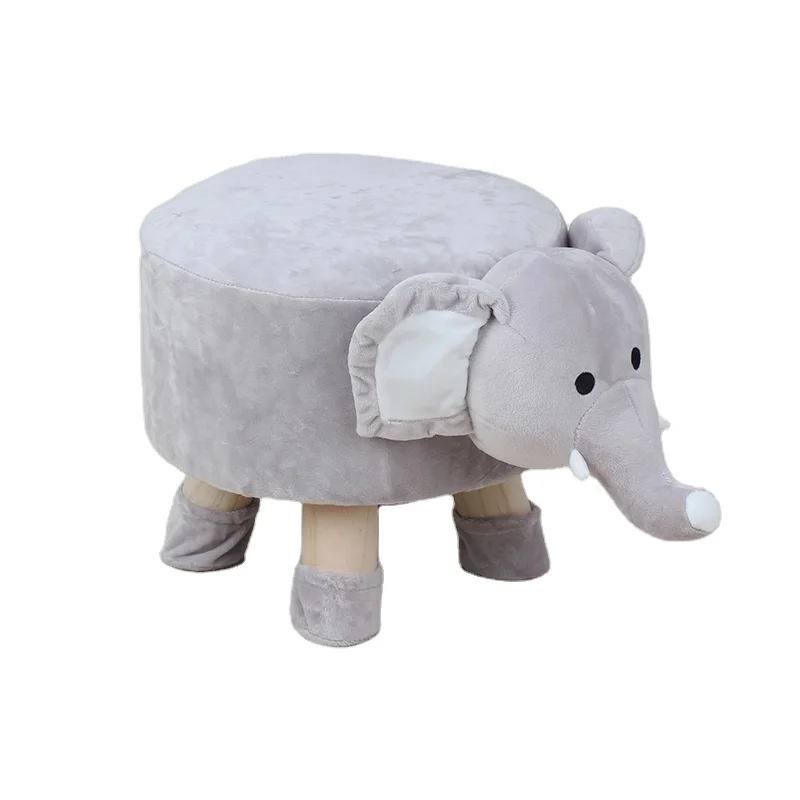 Amazon hot sale Cute Cartoon Animal Stools living room bedroom Creative Multi-style Handmade Animal Chair Wood Kids Stools