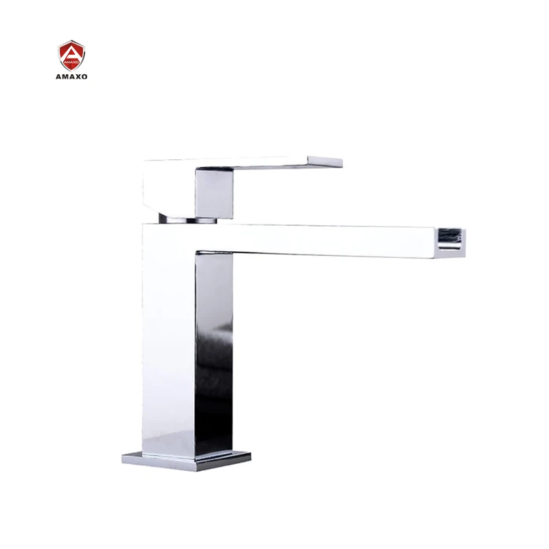 Deck mounted hot and cold water mixer luxurious wash hand basin faucet
