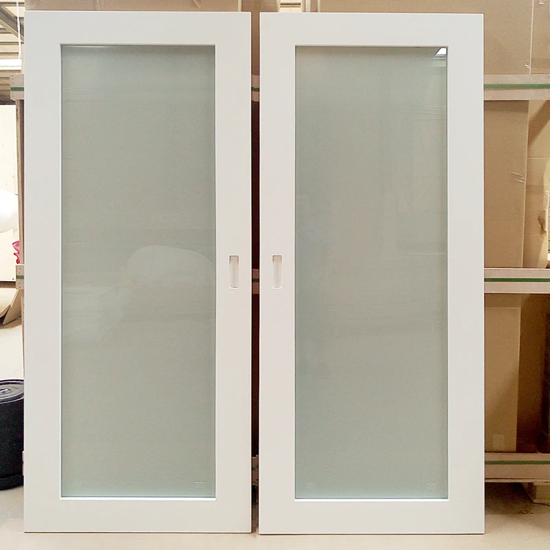 Red Roof Inn sliding wood door with stainless steel top mechanism