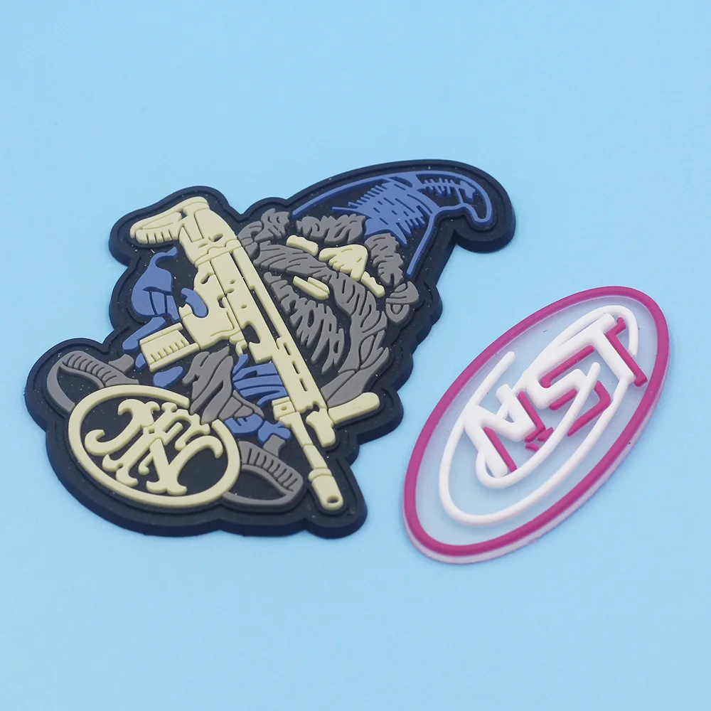 Pvc Patches Manufacturer Sew On Embossed Custom Brand Name 3d Logo Garment