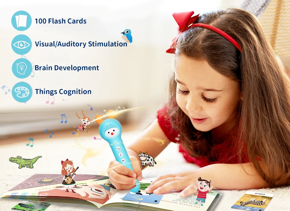 Обучающая музыкальная детская аудиосистема Alilo, игрушки Монтессори, говорящая детская ручка, производитель звуковой книги