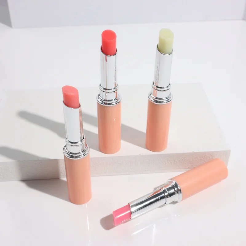 Best Selling 5 Colors Nude Tube Fruit Flavor Vegan Long Lasting Moisturizing Natural Lip Balm Custom Private Label