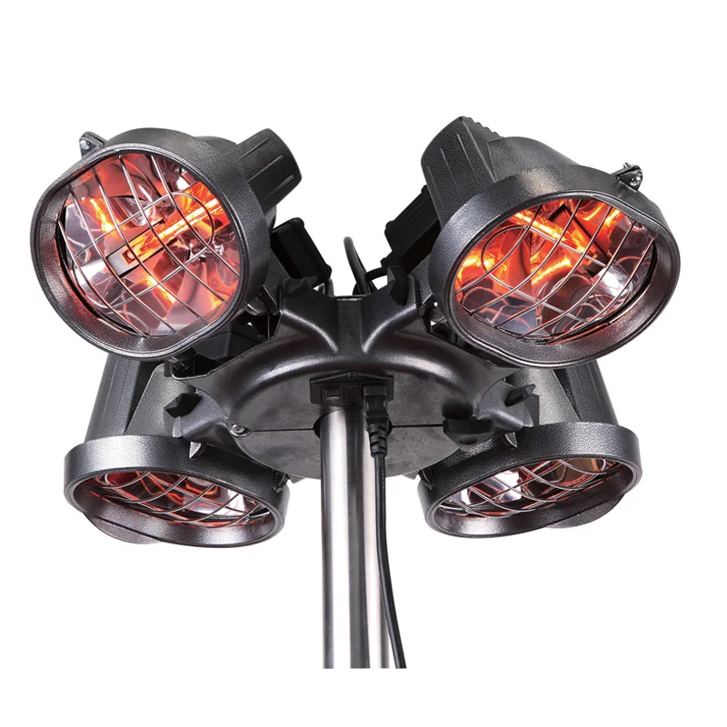 4X450W Outdoor electrical Patio heater with Ruby Lamp  fitted to 25-50mm pole