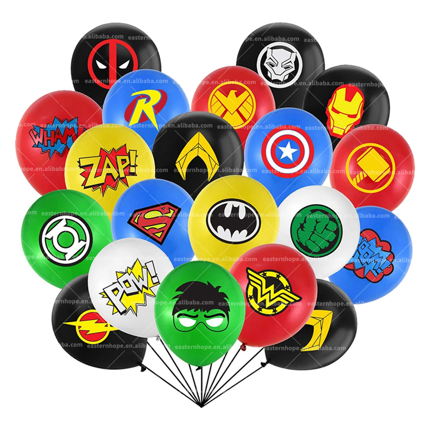 Original Design One Pack Superhero Party Decoration, Includes Banner Balloons Cake Toppers Aven-gers Birthday Party Supplies