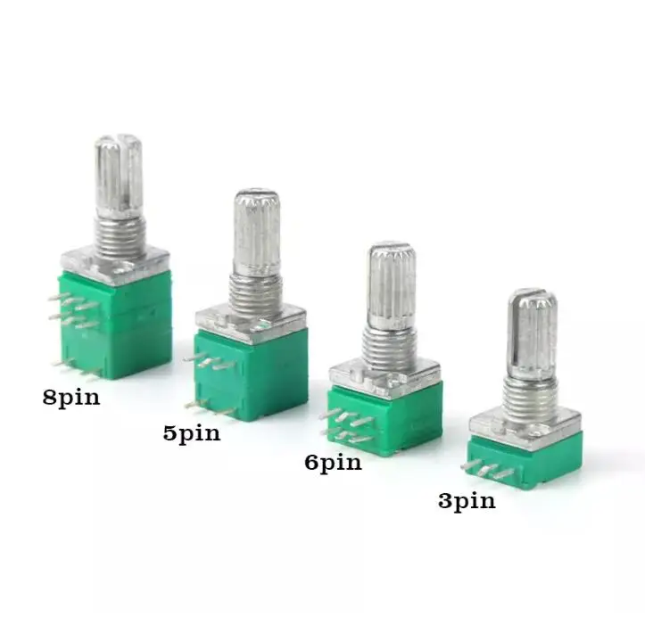 B5K 10K 20K 50K 100K 9mm single 5 pins switch potentiometer