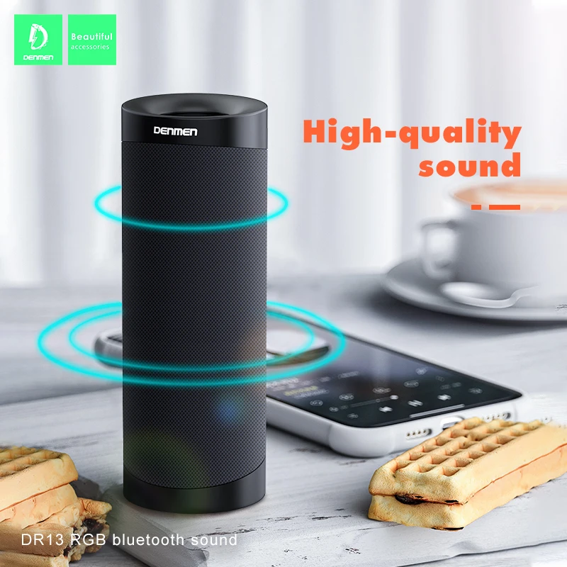 Ali Baba Hot Selling Wholesale DENMEN Ipx4 Outdoor Waterproof Super Quality Wireless Speaker Portable Music Audio Stereo Speaker