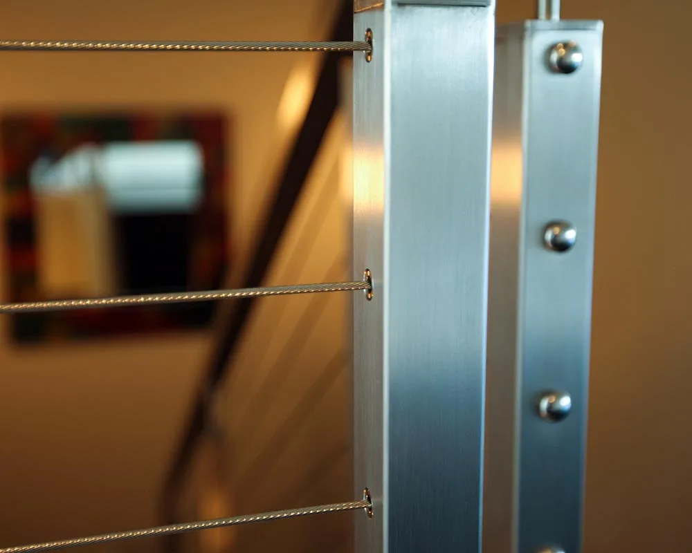 Wholesale exterior decking terrace stainless steel railing balustrades system cable wire railing