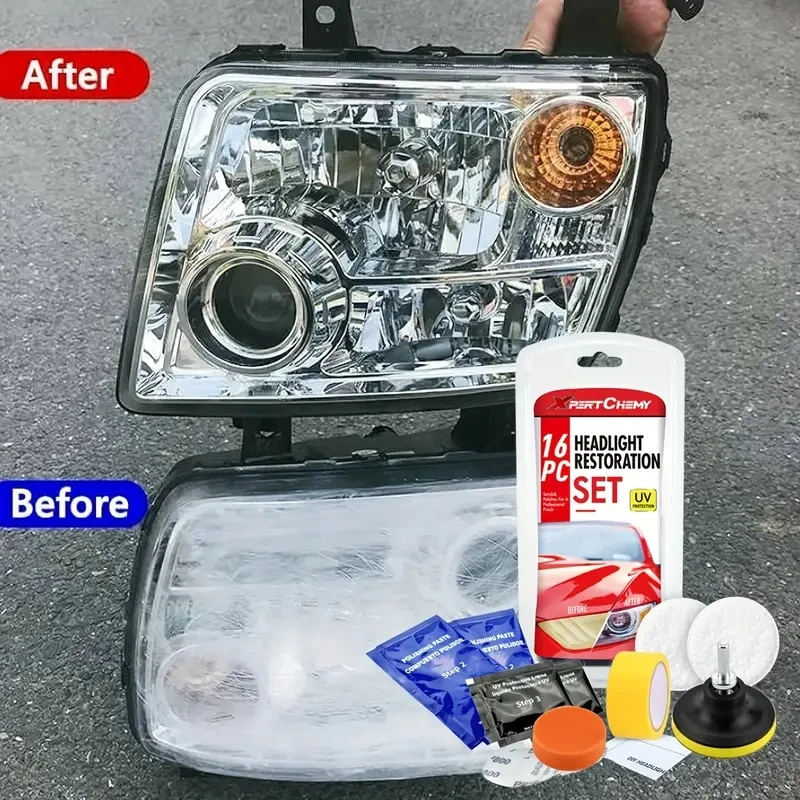 Easy Operation DIY Car Repair Headlight Restoration Cleaning Polishing Kit for Restore Care Sun Damaged Headlights