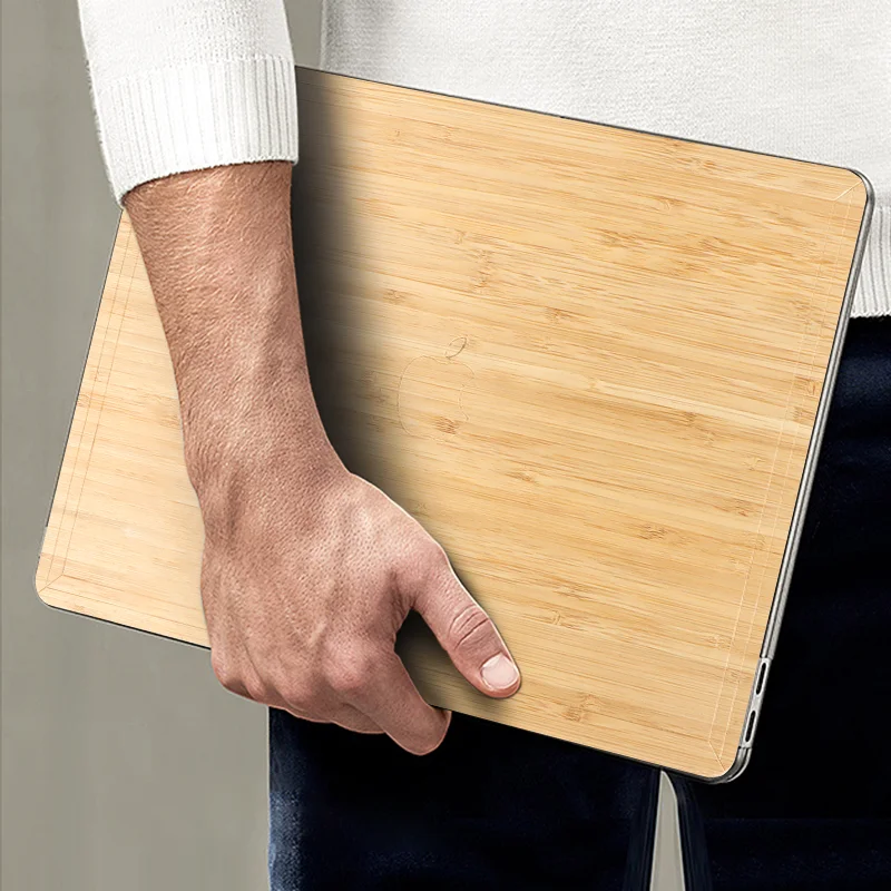 Жесткая защитная наклейка из натурального дерева для ноутбука Mac Pro, 13 дюймов, без сенсорной панели