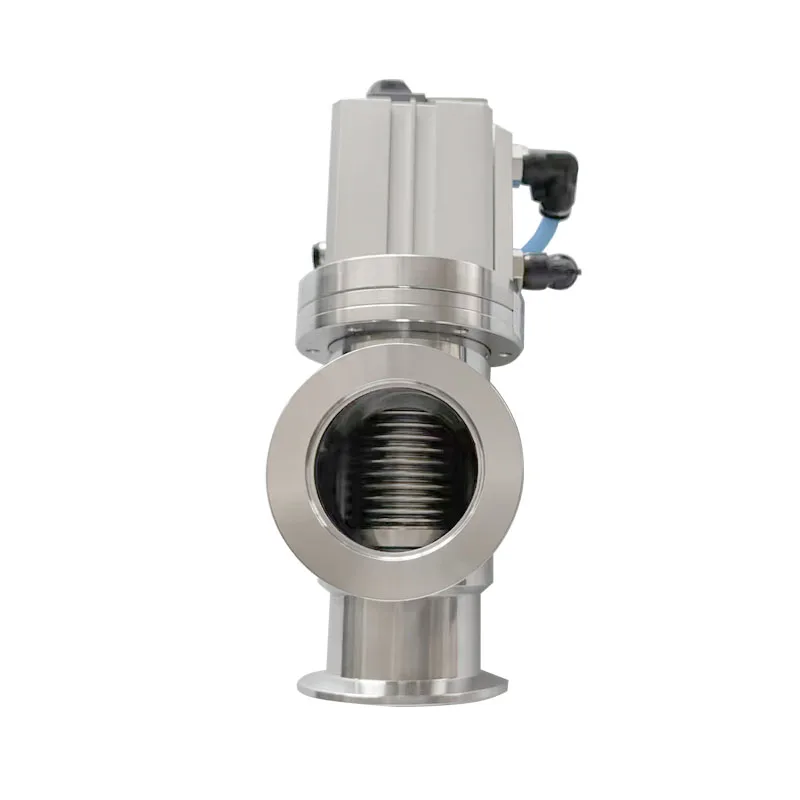 24V Stainless Steel Flapper Valve KF50 Pneumatic Vacuum Angle Valve