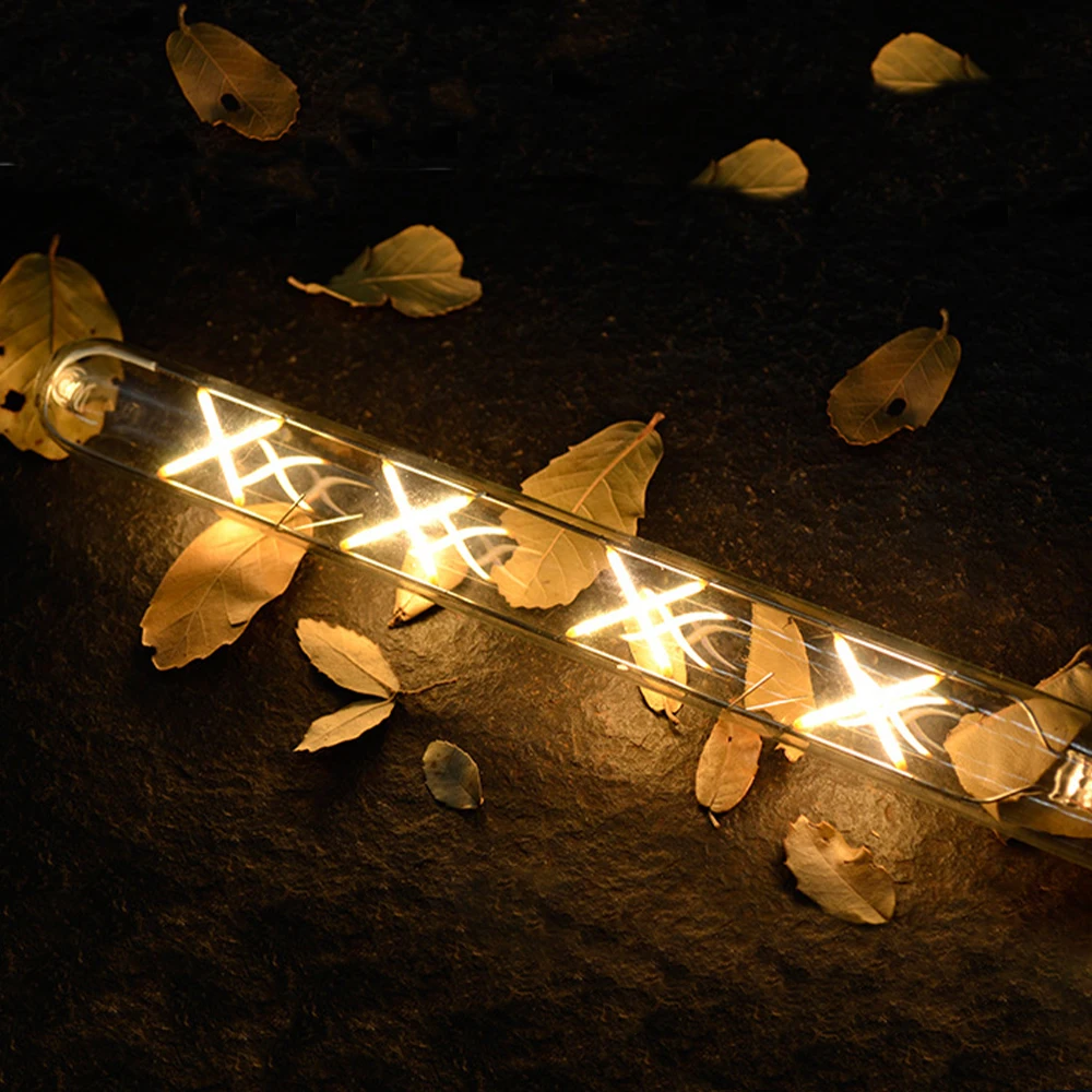 LED Long Tube Tungsten Filament Lamp Glass E27/E14 Warm White Vintage Color for Interior Ambience Decorative Bulb