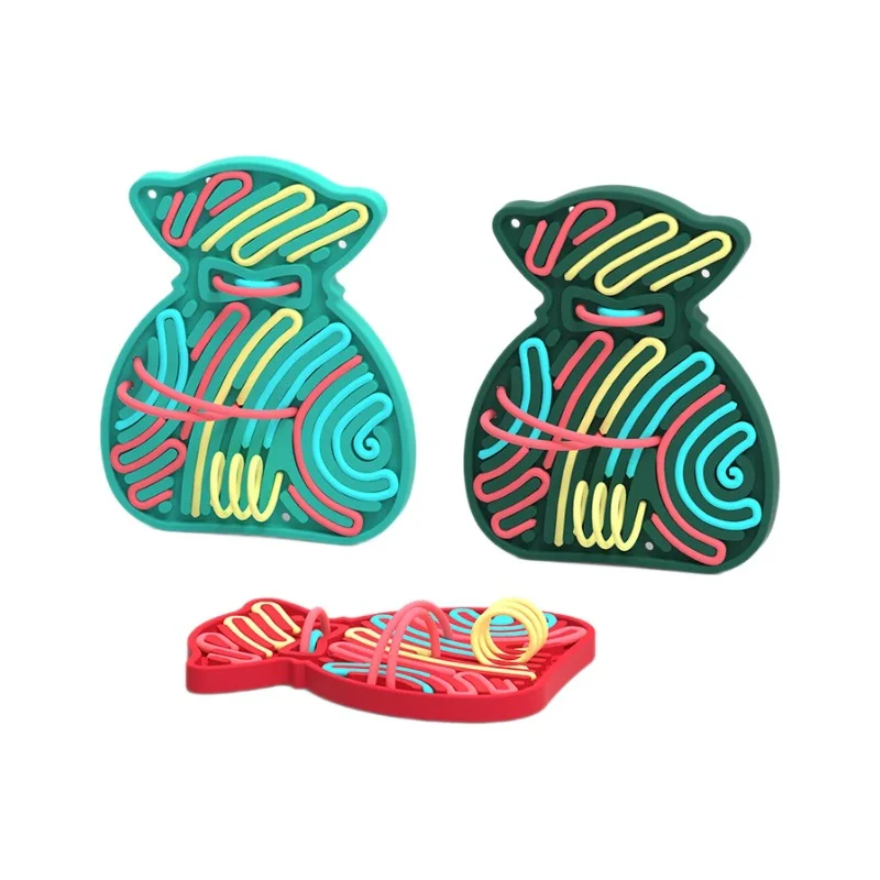 Christmas Calming Stress Anxiety ADHD & Autism Silent No Mess Portable Travel Bag Silicone Fidget Toy Sensory Activity Board