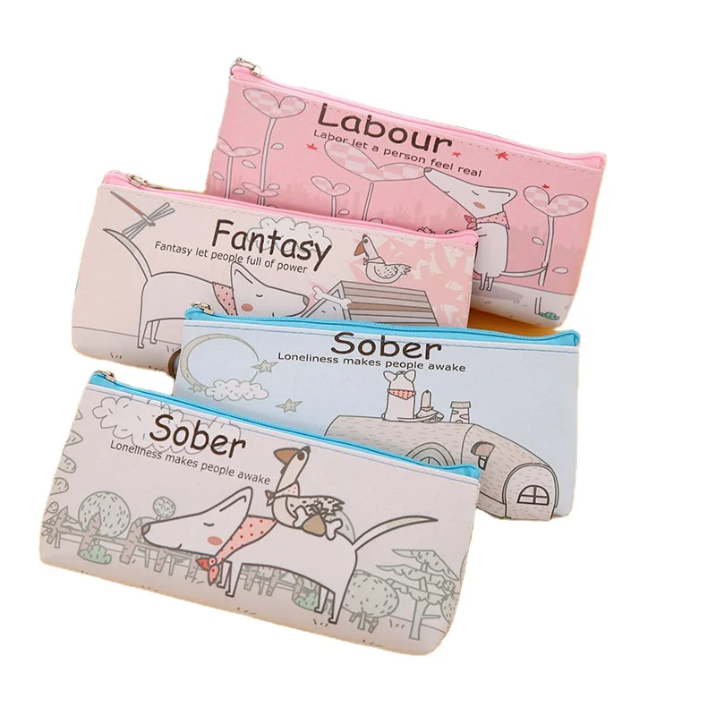 Creative Fun Dog Pen Bag Cartoonland large capacity storage stationery box new creative pencil case