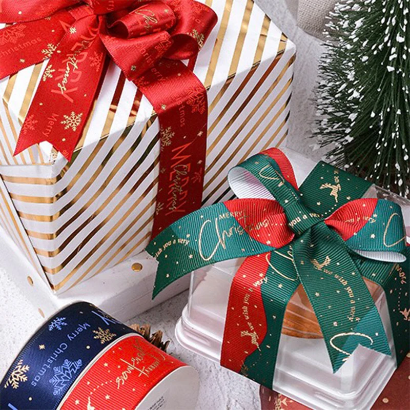 100% polyester red green jumping ribbon Christmas gift wrapping ribbon for Christmas gift decoration Christmas ribbon