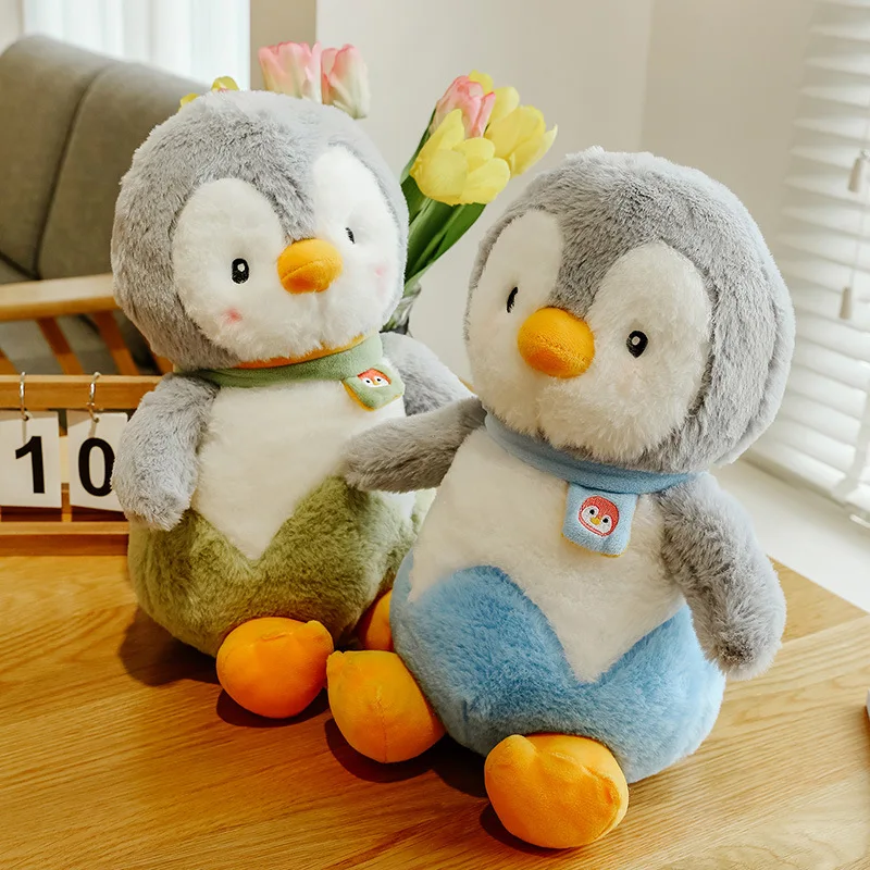2023 custom Lovely 50cm Cute Soft Stuffed Animal Plush Doll Home Decoration Sofa Sleeping Cushion Penguin Inflatable Plush toy
