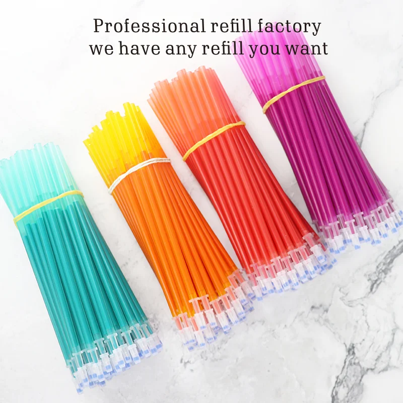 Factory direct sales of various ballpoint rollerball pens gel ink refills plastic and metal pen refills replacement and refill