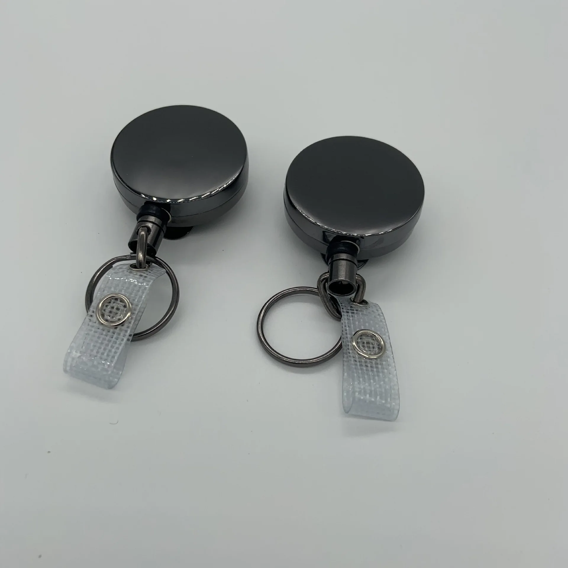 Heavy Duty Retractable Badge Holder Reel Will Well Metal ID Badge Holder with Belt Clip Key Ring for Name Card Keychain