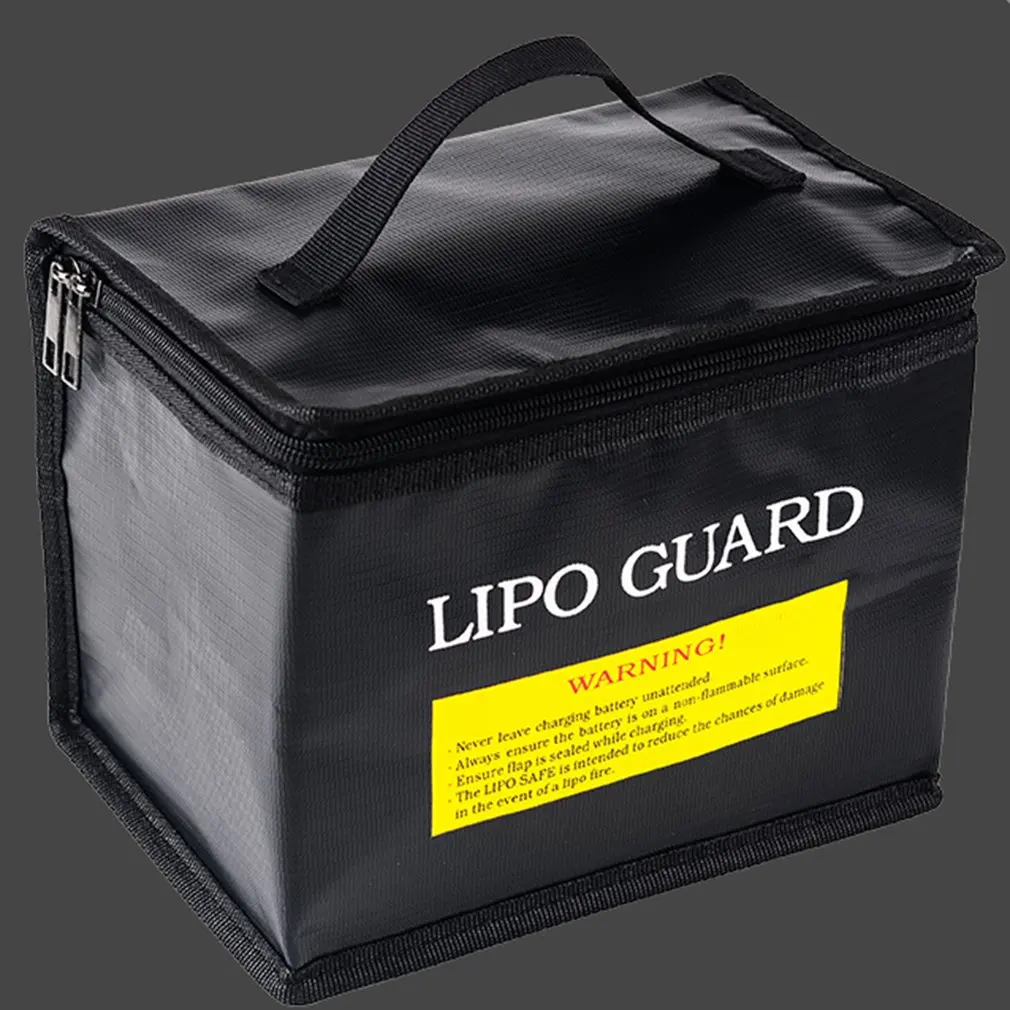 Защитная сумка для аккумуляторов Lipo 215x145x165 мм, портативная Взрывозащищенная огнеупорная сумка для хранения с безопасной защитой для аккумуляторов радиоуправляемых дронов