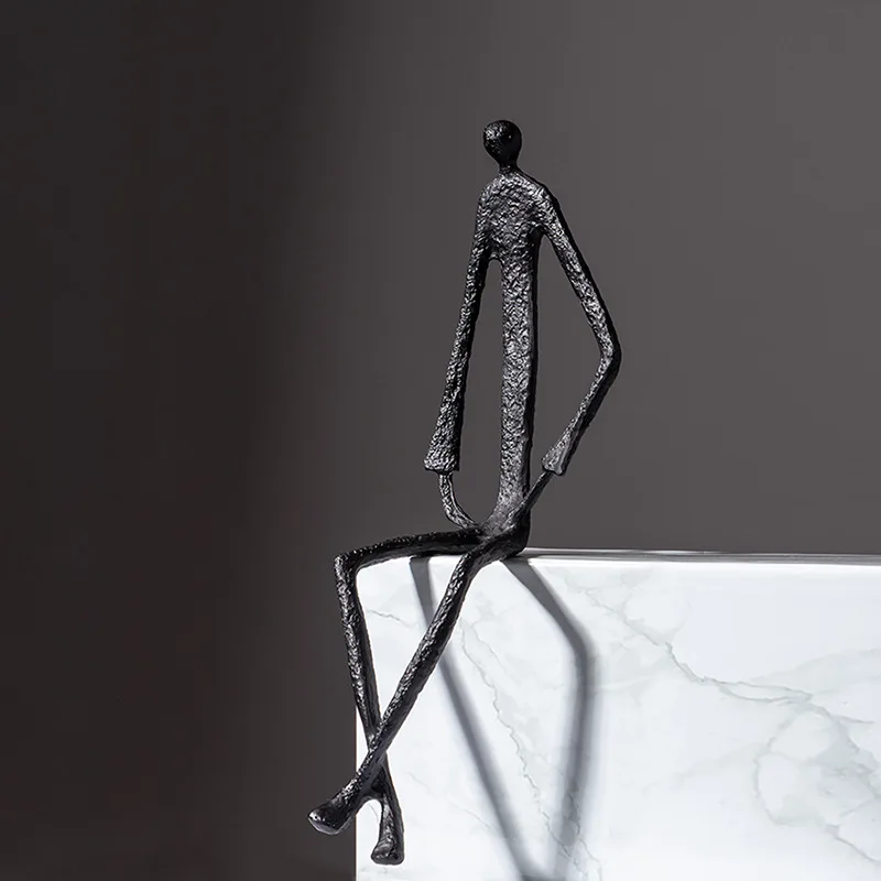 Modern Minimalist Abstract Character Decoration Creative Iron Porch Study Decoration