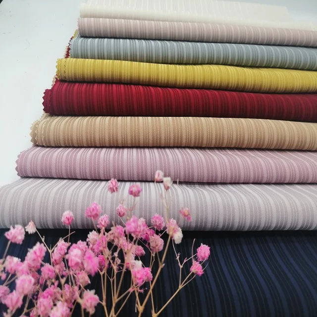 NEW FASHION  100% POLYESTER STRIPE SATIN WOVEN FABRIC