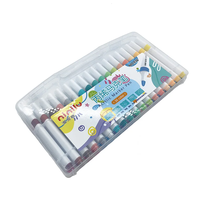 Small Moq New 168 Colors Straight Liquid Marker set Soft head drawing pen for student art New straight liquid acrylic marker