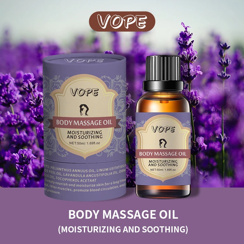 50ml Custom Private Label moisturizing and soothing Body Massage oil Organic Natural Blend compound Essential Oil