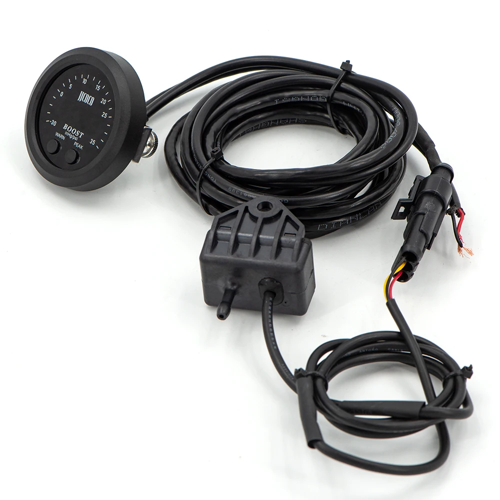 52MM S-Series boost gauge Ultra-Thin Round with Red Light LED Display vacuum gauge turbo boost meter -30psi~ 35PSI