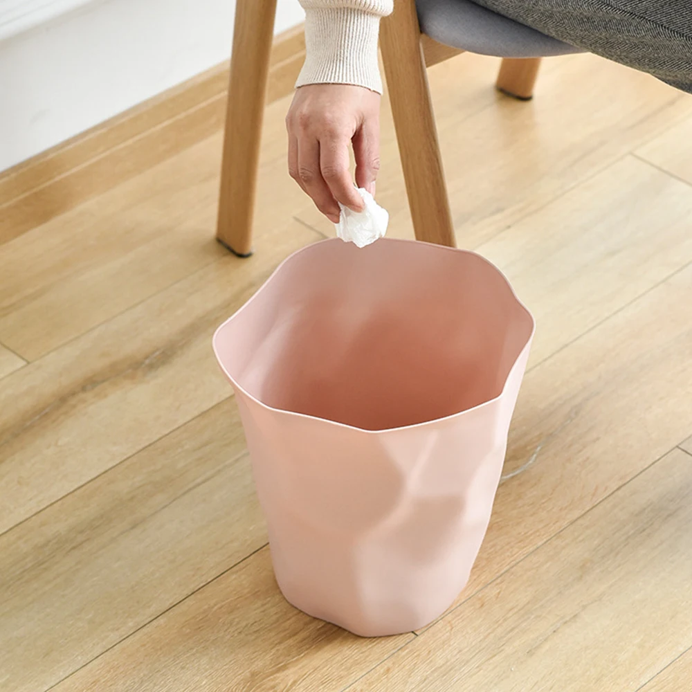 Wholesale custom logo high quality round plastic trash can 27cm Standing trash bin