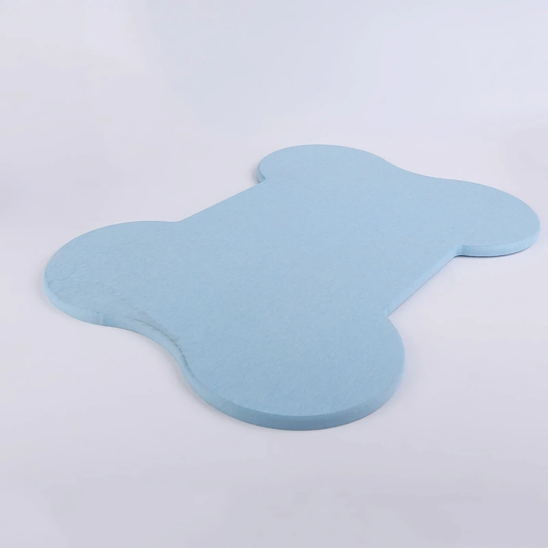 Customized logo bone shape kitchen Pet placemat bath quick diatomite stone drying mat