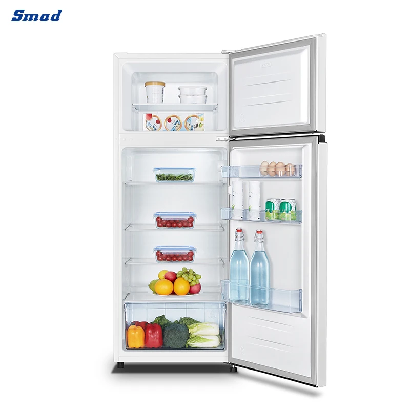 Smad 205L Mini Dorm Apartment Double Door Top Freezer Refrigerators Fridges