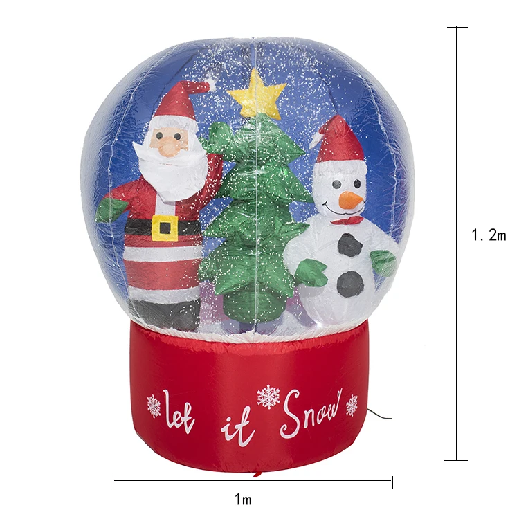 
1,2 м/4 фута большой надувной снежок открытый Рождественский шар Рождественский снежок для продажи 