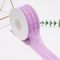 Кружевная лента с логотипом, для упаковки подарков, для свадебной вечеринки, для декоративных поделок, оптом