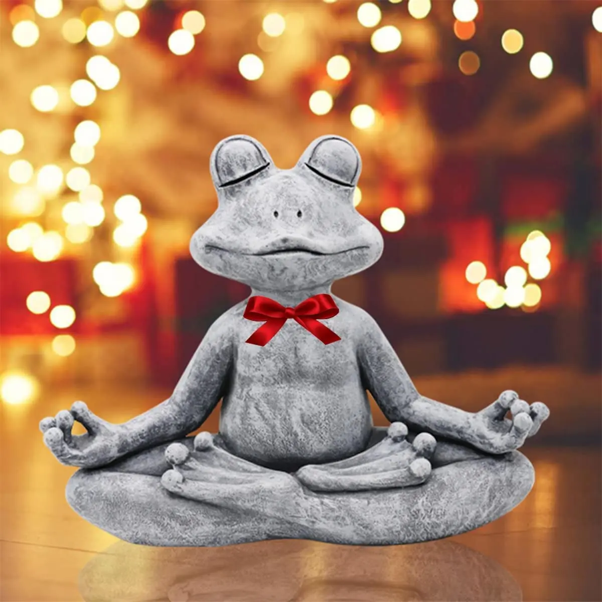 FREE SAMPLE The Original Meditating Zen Yoga Frog Figurine Garden Statue,Christmas Decor,Indoor/Outdoor Garden Sculpture