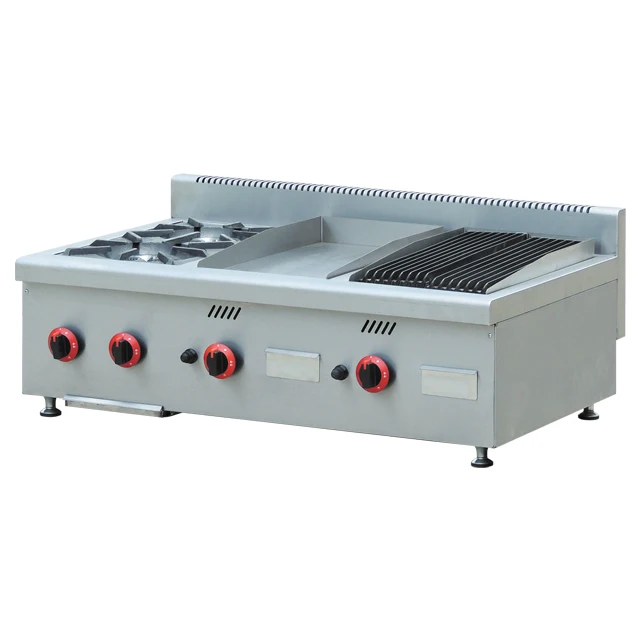 Stainless steel gas stove cooker with 4 range burners Commercial Gas Range
