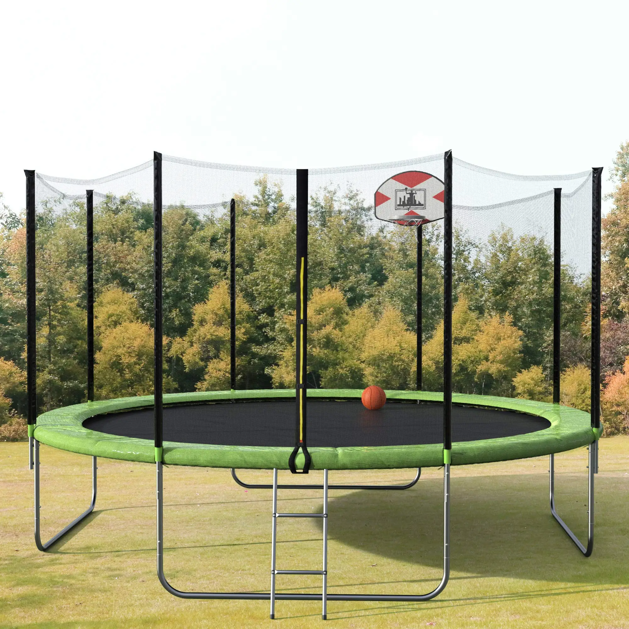 Jumping Bed Trampoline With Safety Net Bungee Big Children Double Protection garden trampoline
