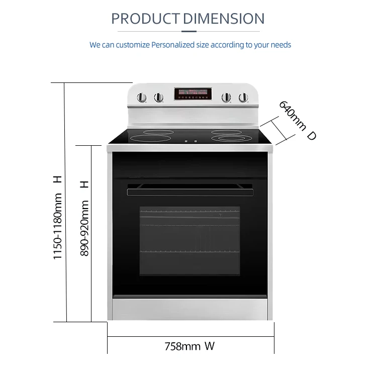 Best supplier cake bread baking gas stove with oven 4 burner for home use