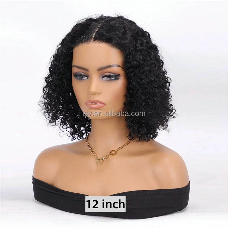 LSY HAIR 10-16 Inch Spring Curl Bob Wigs Pre Plucked 4x4 Closure Bob Wigs Glueless Brazilian Hair Curly Bob Wigs Human Hair
