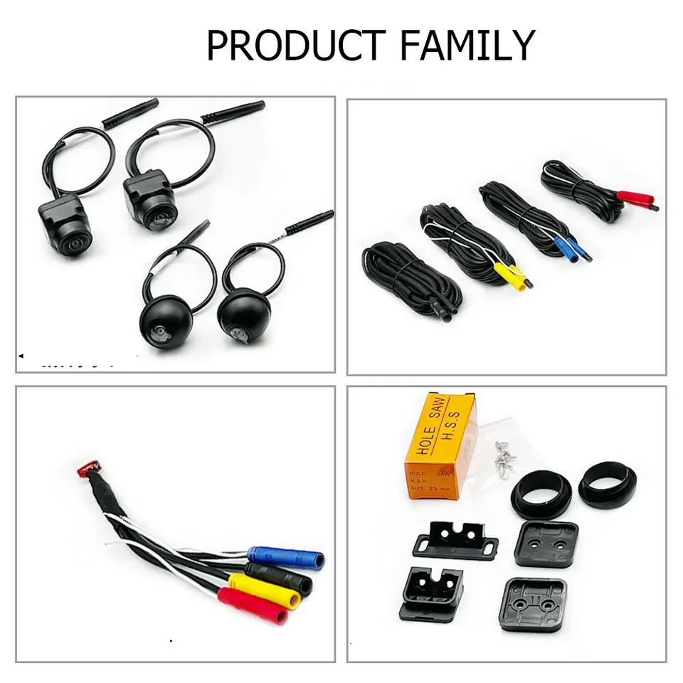 Factory 360 Degree Bird View Surrounding Panoramic Camera System HD Rear/ Front/Left/Right 360 camera for car android Player