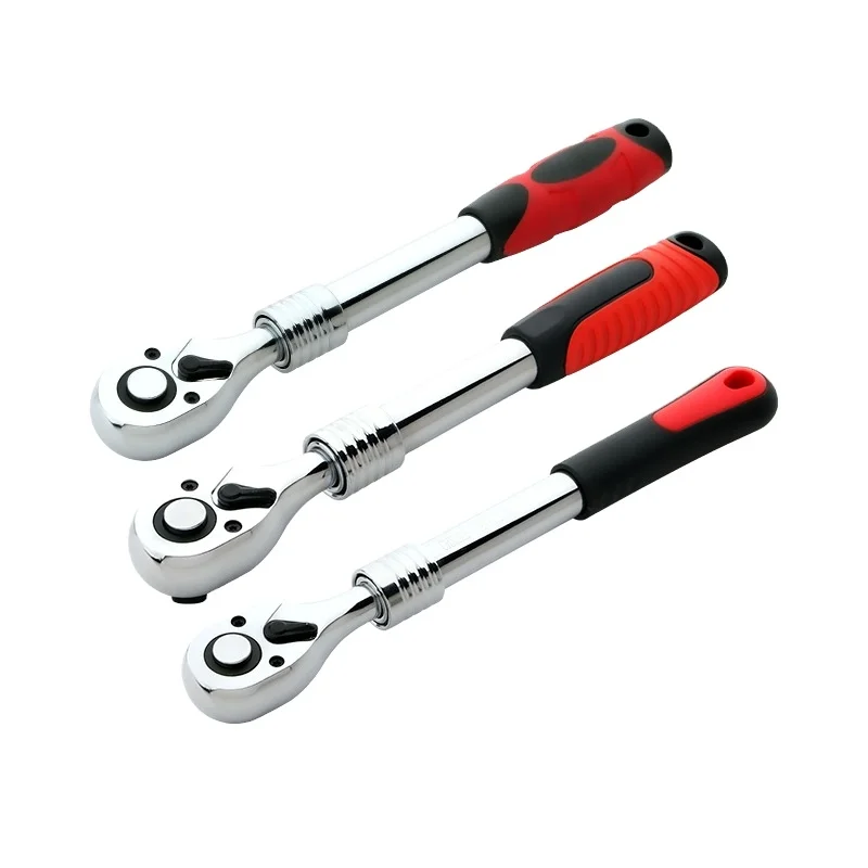 Профессиональный торцевой ключ, инструменты для ремонта автомобилей, 1/2 регулируемый телескопический Трещоточный ключ