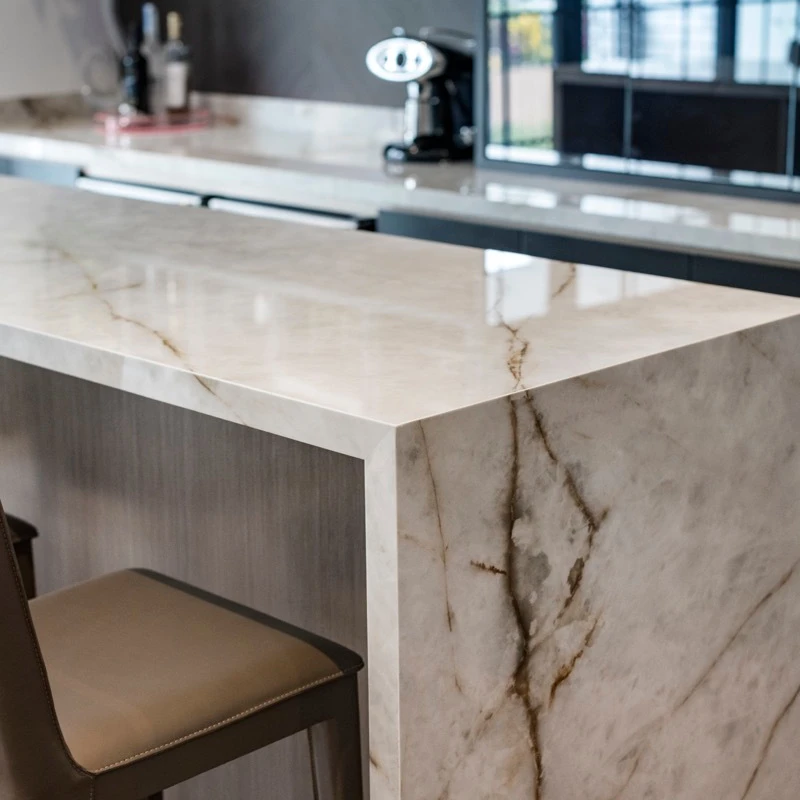 Best-selling Imperial Mist gauze white Large Size Porcelain Slab Polished Floor Tiles Sintered Stone kitchen cabinets