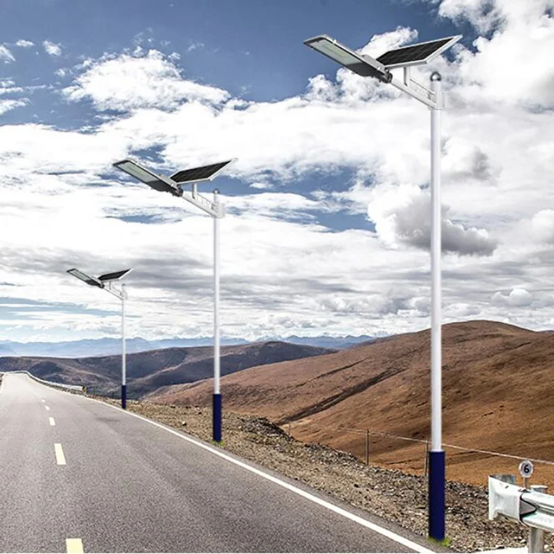 Outdoor lighting Aluminium Solar Led Street Light With Remote Control 100w 200w 300w 400w 500w Ip65 Split Street Lamp With Pole