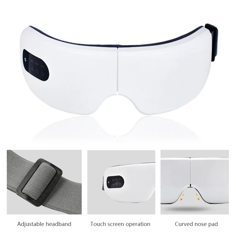 Eye Massager with Heat Vibration and Air Pressure Massage Wireless Bluetooth Music Rechargeable Eye Therapy Massage for Relief