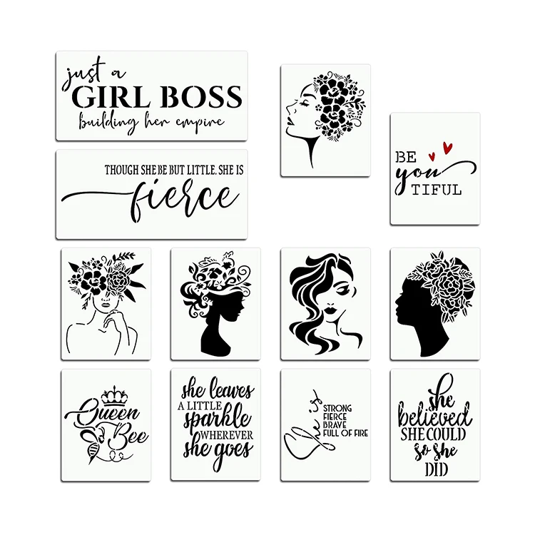 Пластиковые трафареты из ПВХ для пола стен дерева