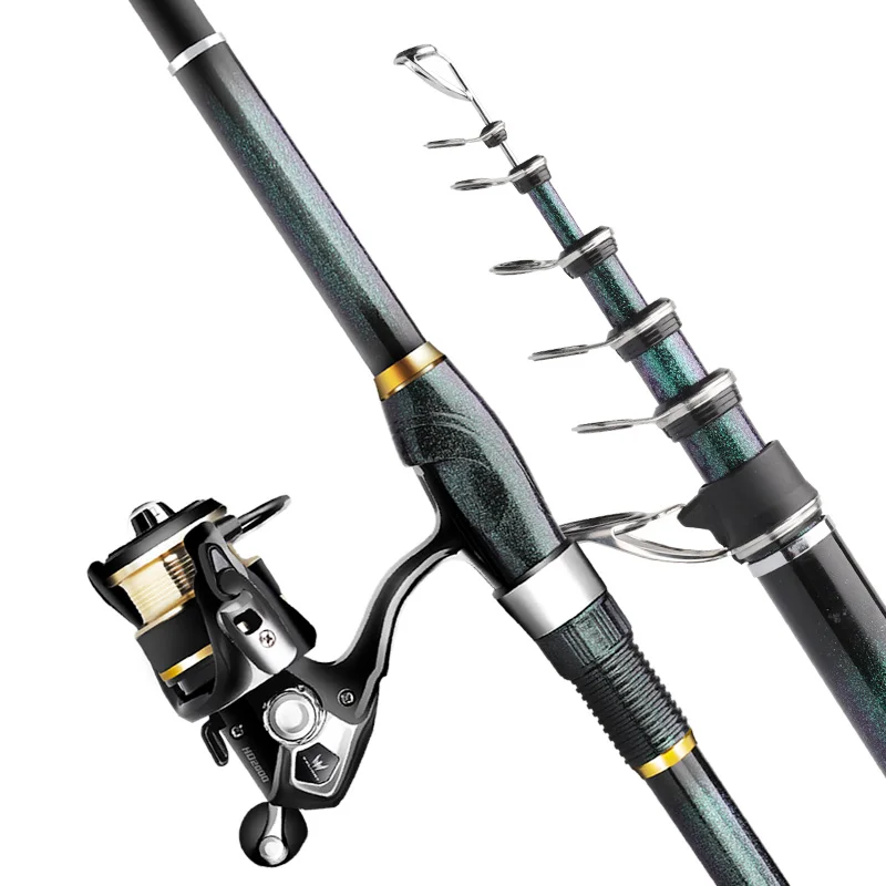 Histar OEM Flexible Chameleon Color High Density Carbon 2.40m to 3.90m Portable Short C.L. Ultra Sensitive Solid Tip Fishing Rod