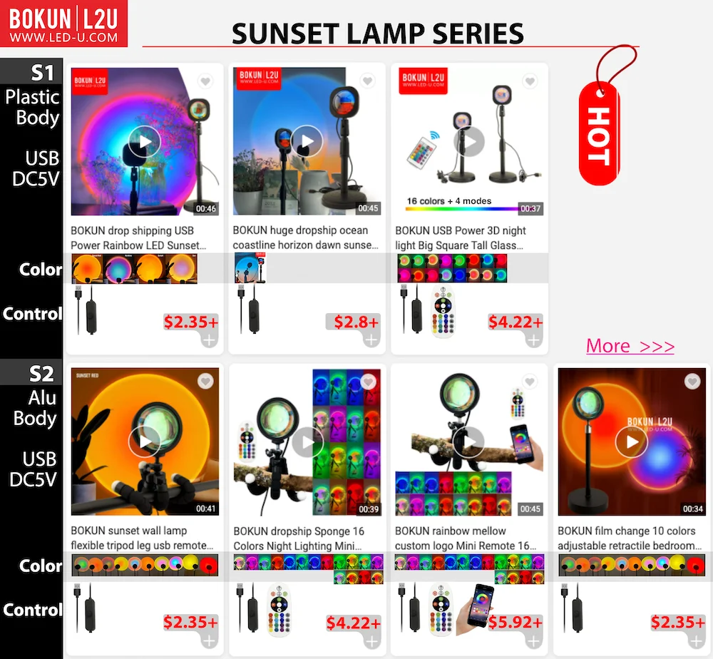 BOKUN huge dropship ocean coastline horizon dawn sunset projection lamp coastline beach sunset lamp proyector