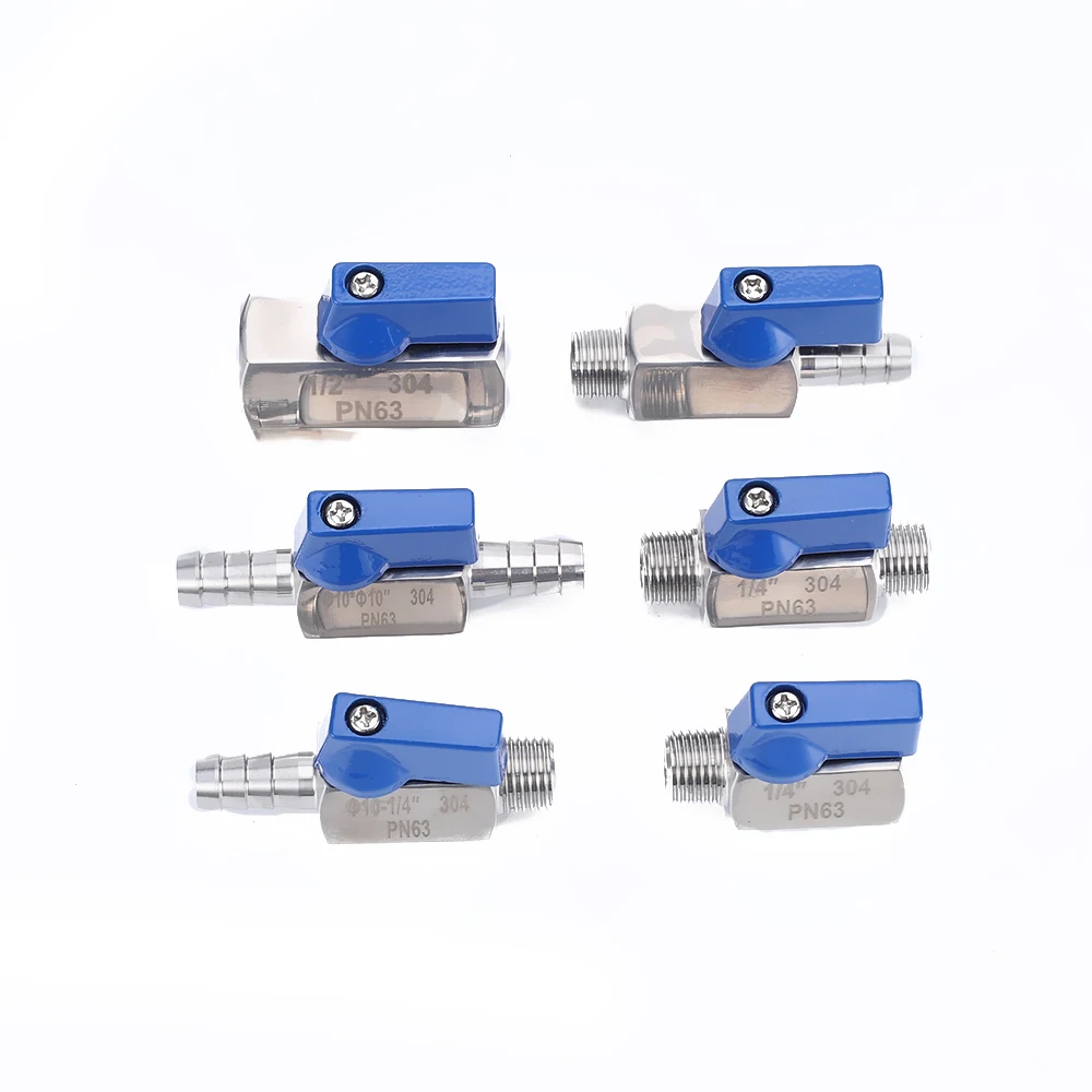 SS304 Sanitary Thread 1/4 Inch PN63 Mini Ball Valve M/F